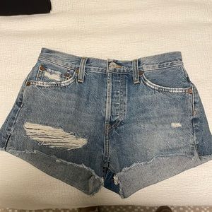 Re/Done x Solid & Striped denim shorts